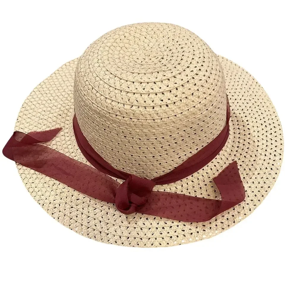 Straw Hat with Red Ribbon 21